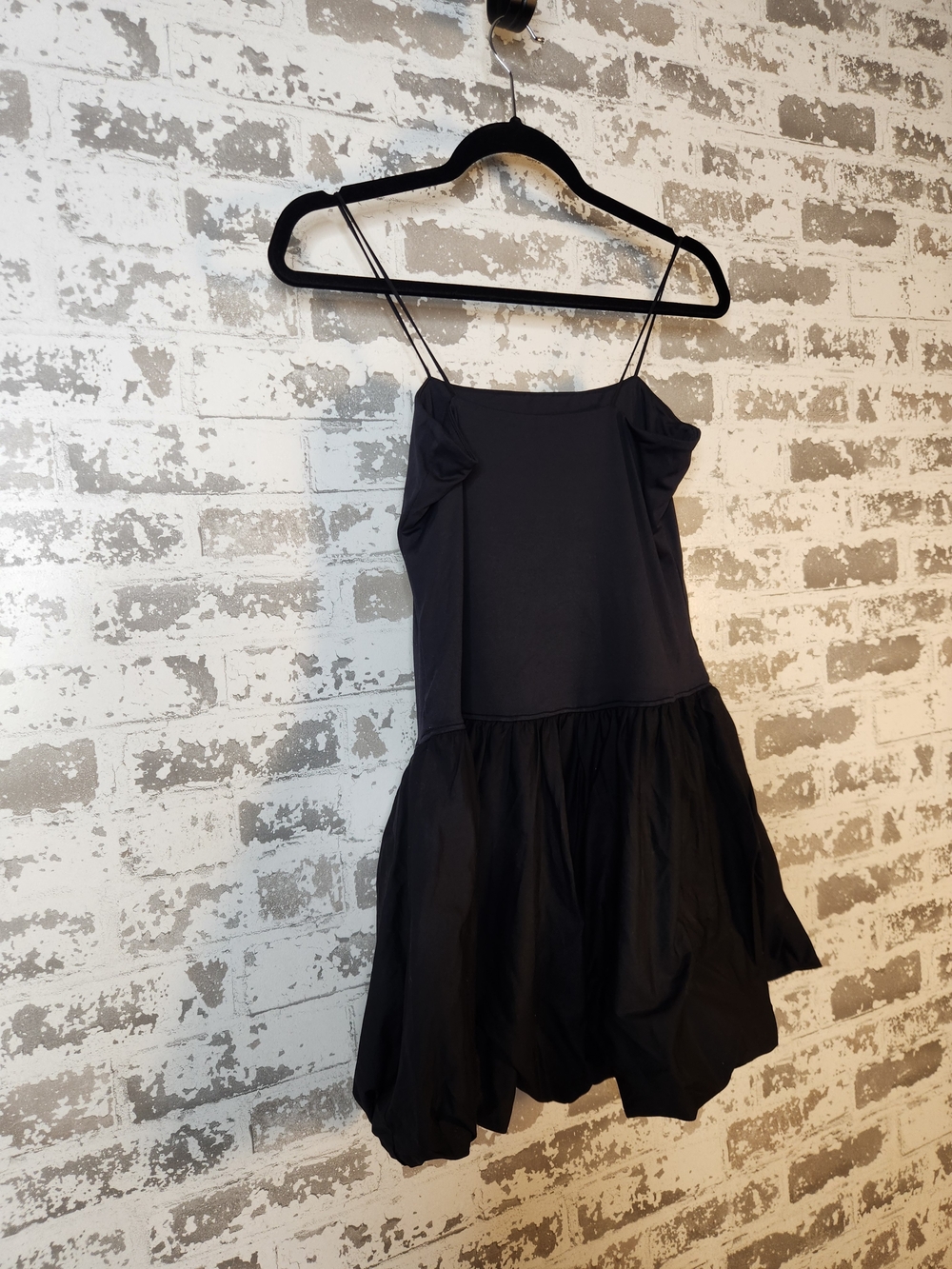 Forever 21 Black Spaghetti-Strap Twirl Dress